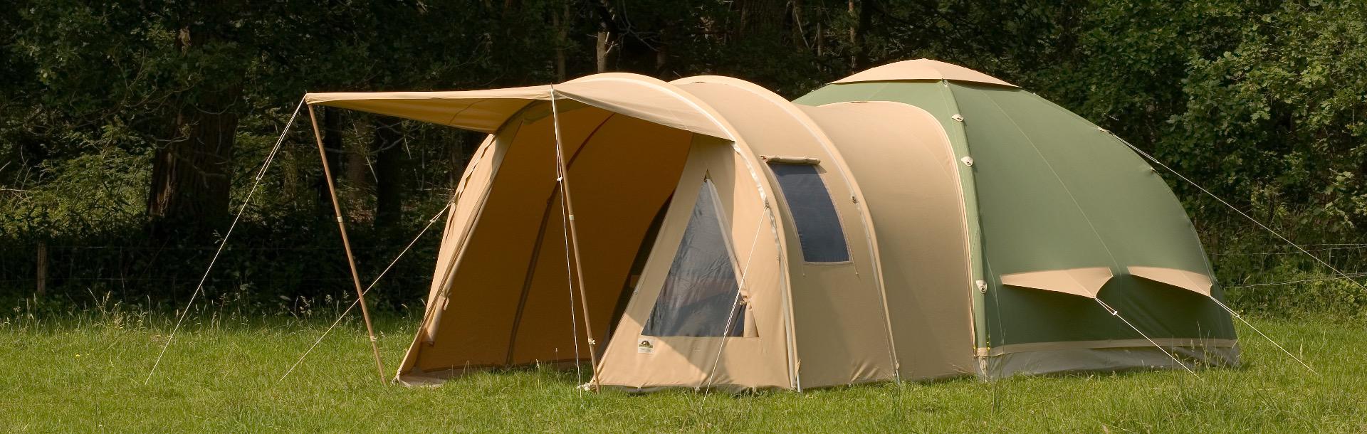 Tente pneumatique Karsten avec Auvent confort, extention de auvent, facade, et auvent de pluie
